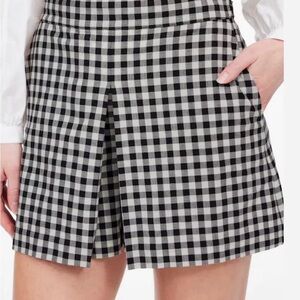 Madewell Gingham Check Mini Skort Women’s Sz 2 Black/White Checked Preppy NWT